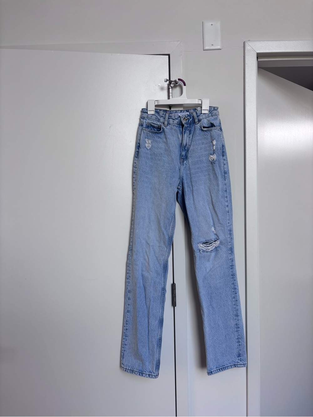 Zara Light Blue Distressed Women's Bootcut Jeans